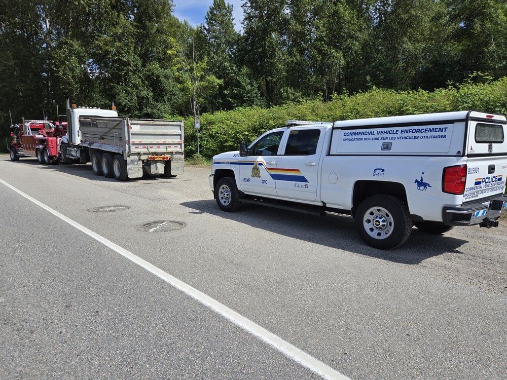 A second driver from the same trucking company has been hit with fines again after being pulled over for impaired driving on July 3, 2025 in Burnaby, B.C. Burnaby RCMP said the driver was banned from driving for 90 days, the truck was impounded for 30 days, and the driver was handed three violation tickets totalling $1,300. A second driver from the same trucking company has been hit with fines again after being pulled over for impaired driving on July 3, 2025 in Burnaby, B.C. Burnaby RCMP said the driver was banned from driving for 90 days, the truck was impounded for 30 days, and the driver was handed three violation tickets totalling $1,300.