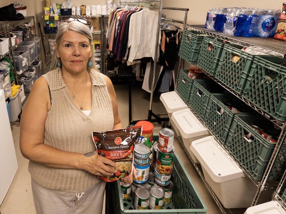 Hazel Arnold inside UGM Women's and Families Centre in Vancouver.