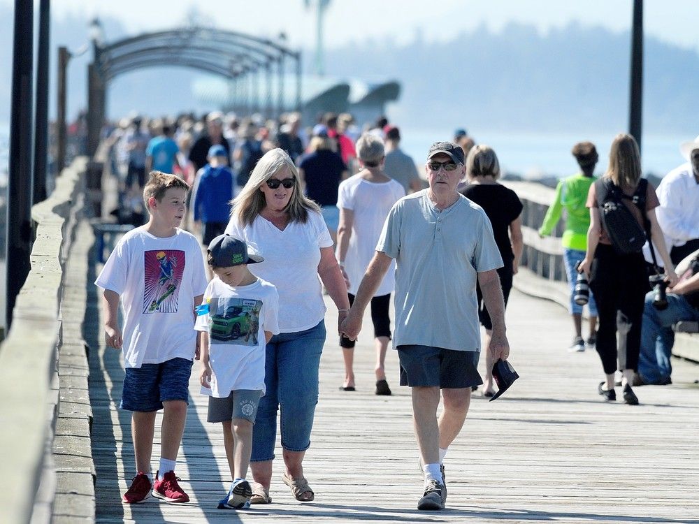  the white rock pier, , the longest of its kind in canada.