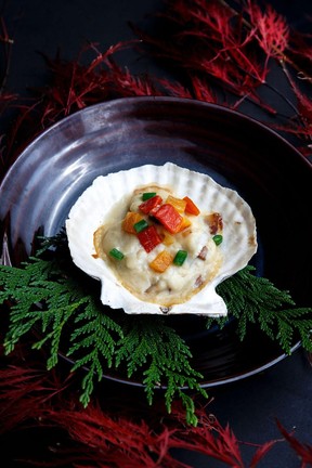 Chef Tojo's Miso baked scallops. Handout/Leila Kwok