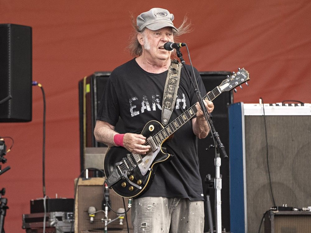 CP-Web. FILE - Neil Young, of Crazy Horse, performs during the New Orleans Jazz & Heritage Festival on May 4, 2024.
