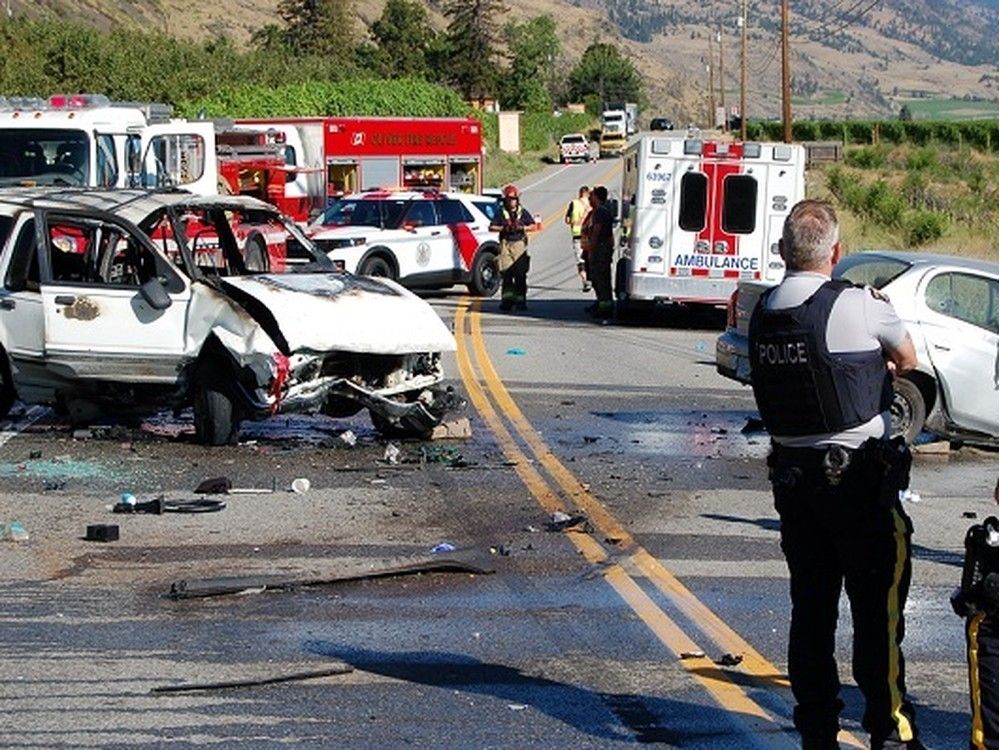 A woman has been charged with impaired driving in a fatal crash on Highway 97 in Oliver on July 31, 2024.