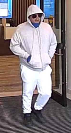  The suspect in a bank robbery in Surrey on Friday.