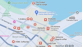 Coffee shops near Vancouver Convention Centre West