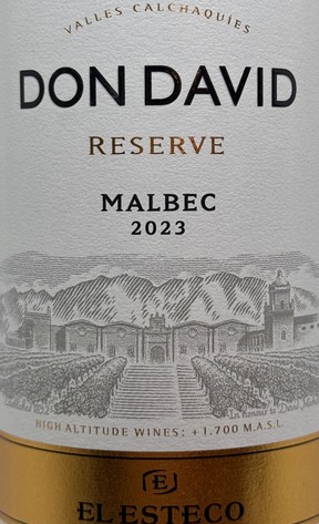 El Esteco Don David Reserve Malbec