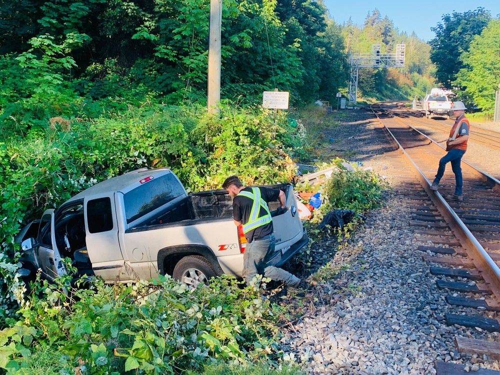 Some West Coast Express trains were cancelled or delayed Tuesday after a train hit a vehicle near Reed Point Way in Port Moody.