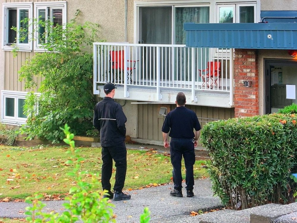 Two police officers acted appropriately in defending themselves and a woman during a terrifying knife attack in east Vancouver last summer, according to B.C.'s police oversight agency. These file photos show the aftermath of the Aug. 19, 2025 shooting.