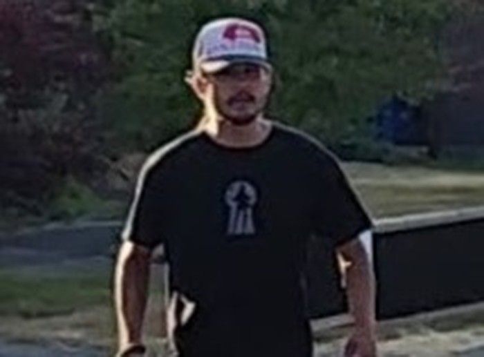The Nanaimo RCMP want to talk to this man regarding an incident in which he allegedly kicked and punched a dog he was walking.