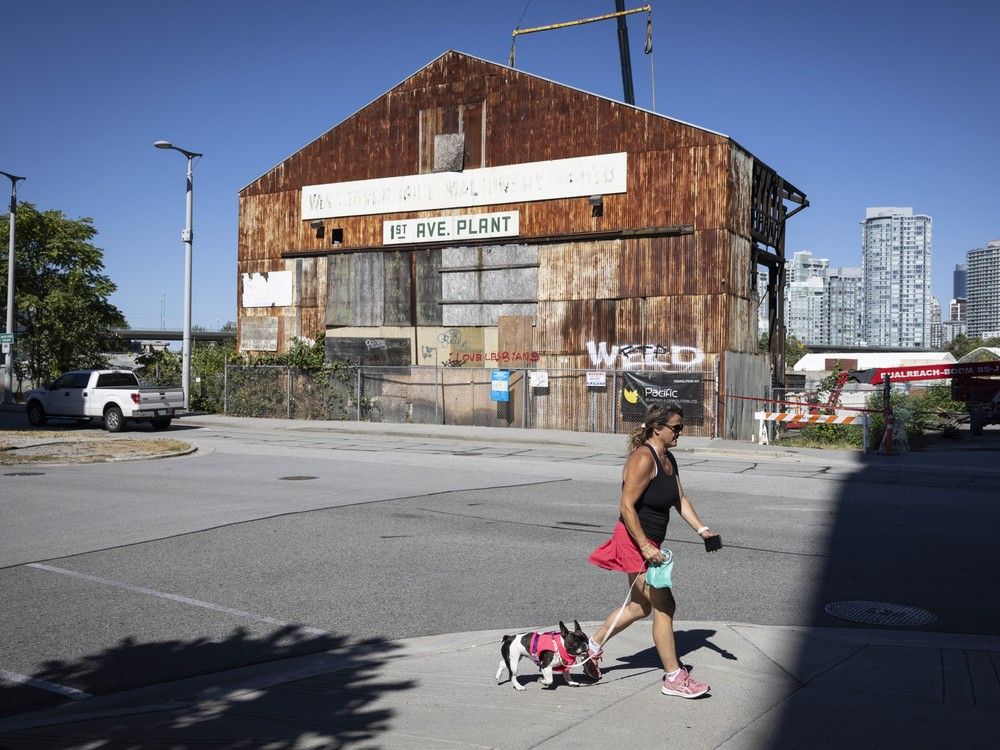 The City of Vancouver is deconstructing an old industrial building at 215 W. 1st Ave.