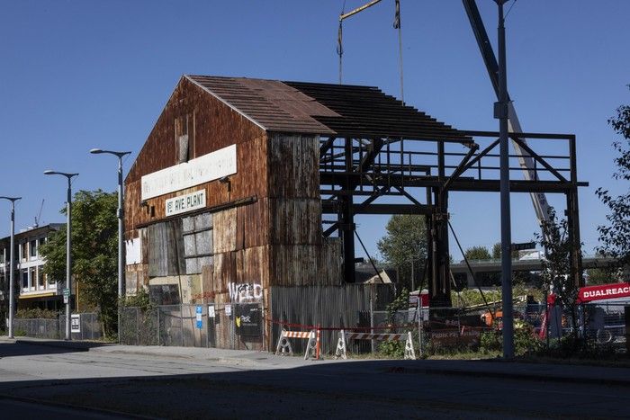  Much of the Wilkinson Steel building has already been deconstructed. It may be rebuilt in the future.