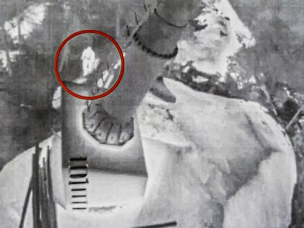  Thermal image of the suspect in the Sea to Sky Gondola sabotage.