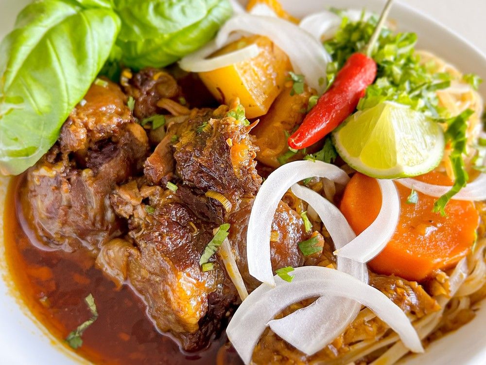 Vitenamese beef stew, Bo Kho, is a hearty dish full of flavour, especially when made with oxtail. Vitenamese beef stew, Bo Kho, is a hearty dish full of flavour, especially when made with oxtail.