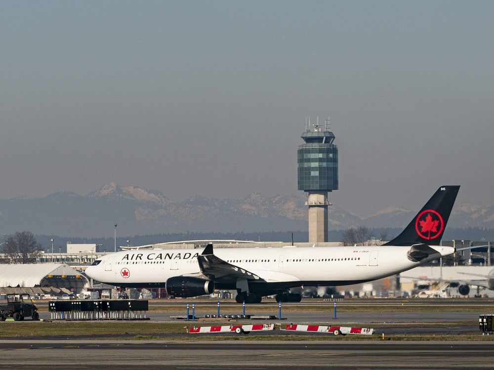 File photo of an Air Canada plane at YVR.