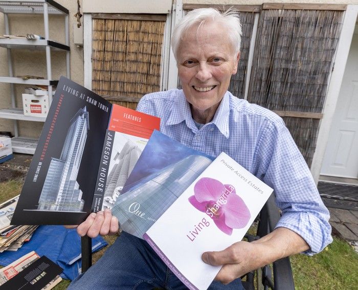 David Rogers has collected lots of real estate brochures from the 80s, 90s and 2000s.
