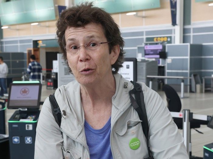  maggie minitor seeks answers at yvr after air canada stopped flying.
