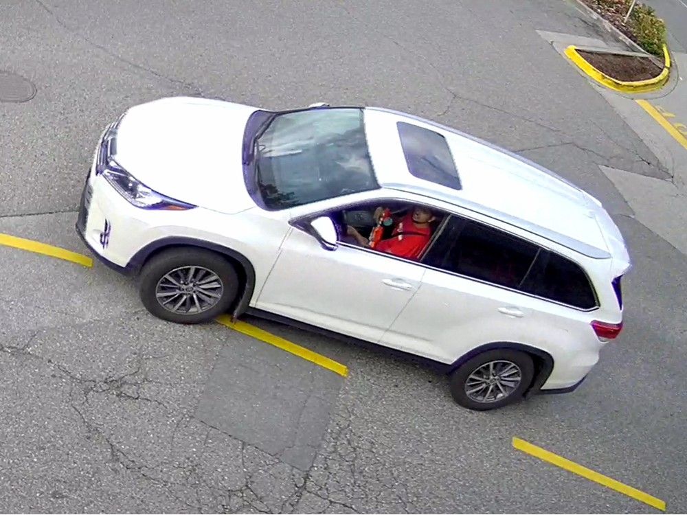 Abbotsford police are searching for this man in a white SUV accused of firing a pellet gun at several people on Aug. 6, 2025.