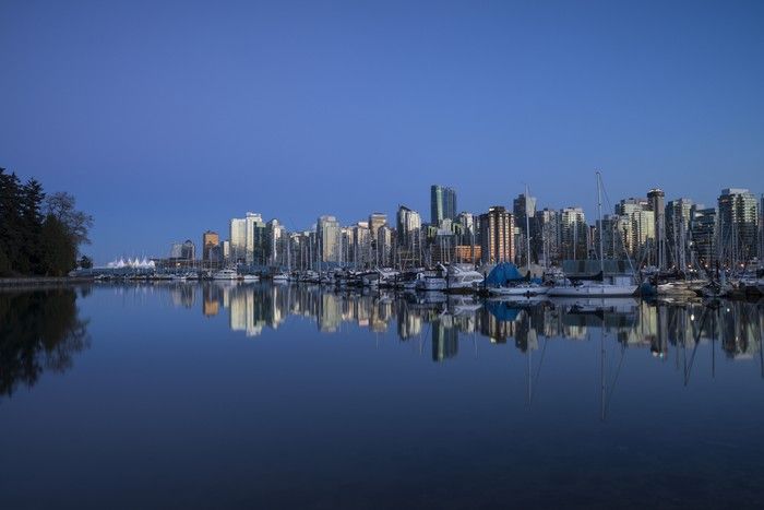  Photographer Richard Wong says he enjoys shooting the Vancouver skyline during “blue hour,” just after sunset.