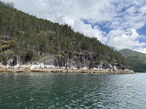 A Zodiak tour to see Princess Louisa Inlet includes stunning sights like these granite walls carved out by the glaciers over a millennia ago.
