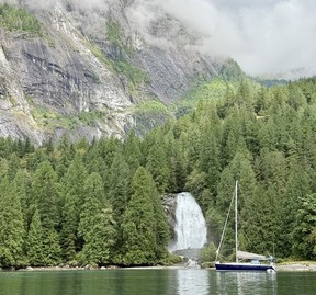 Chatterbox Falls provides nature's thunderous finale at the end of Princess Louisa Inlet.