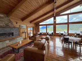 The view of Jervis Inlet is framed like a painting at West Coast Wilderness Lodge's award-winning Inlets Restaurant.