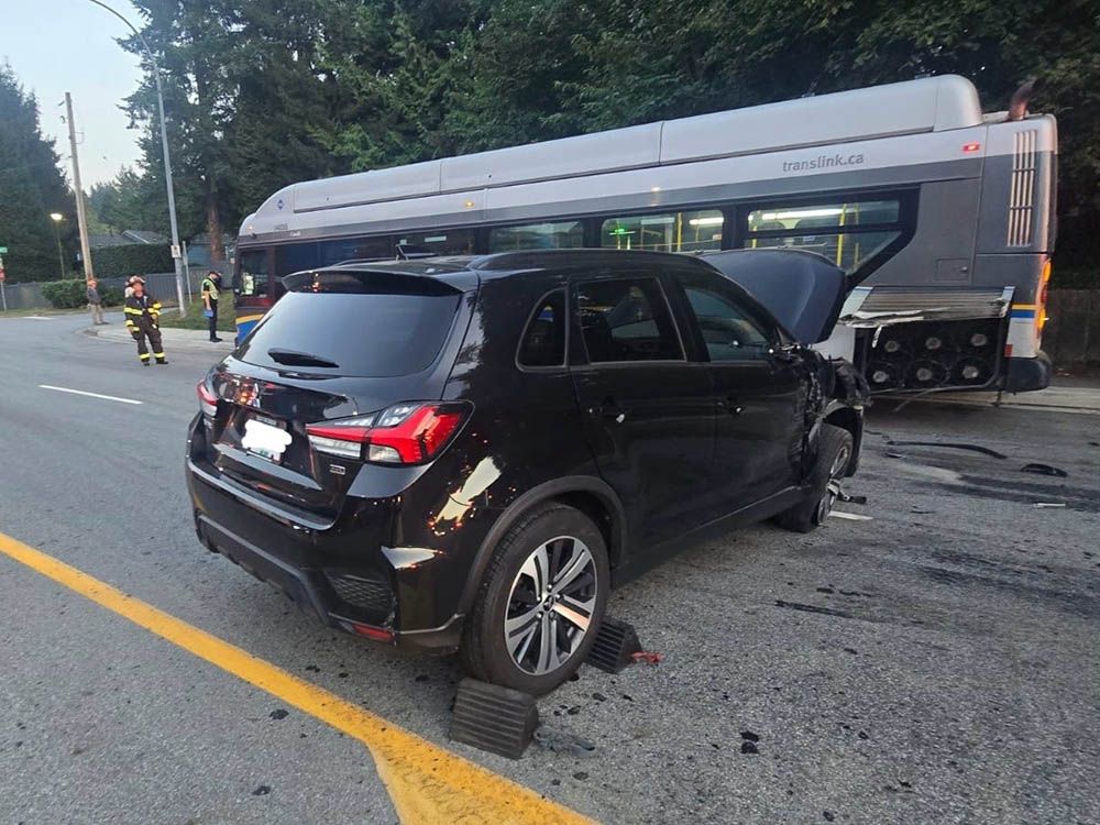 Drunk driver hits occupied transit bus in Port Moody, police say