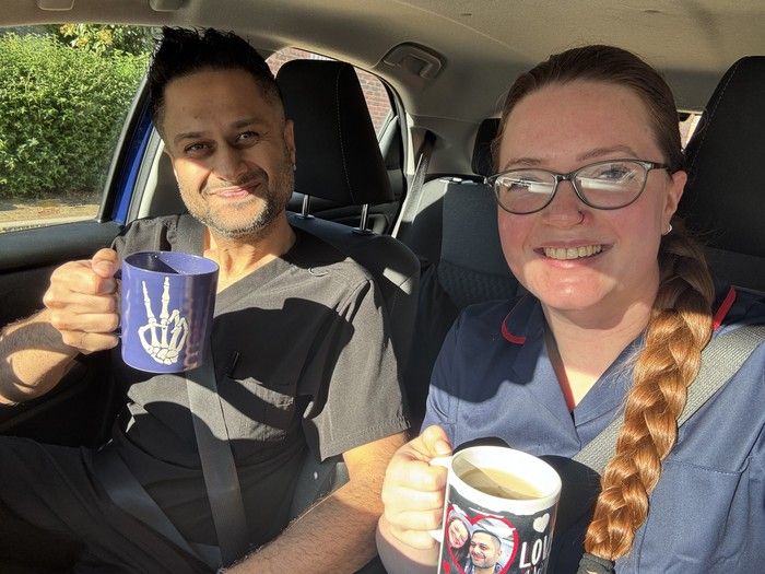  dr. saad and samantha khan, an occupational therapist, on their way to work in the u.k. before they moved to kelowna.