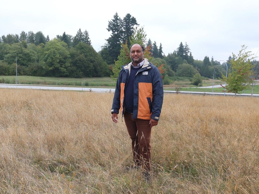 Upkar Singh Tatlaym who is hoping to build supportive housing on this site in South Surrey.