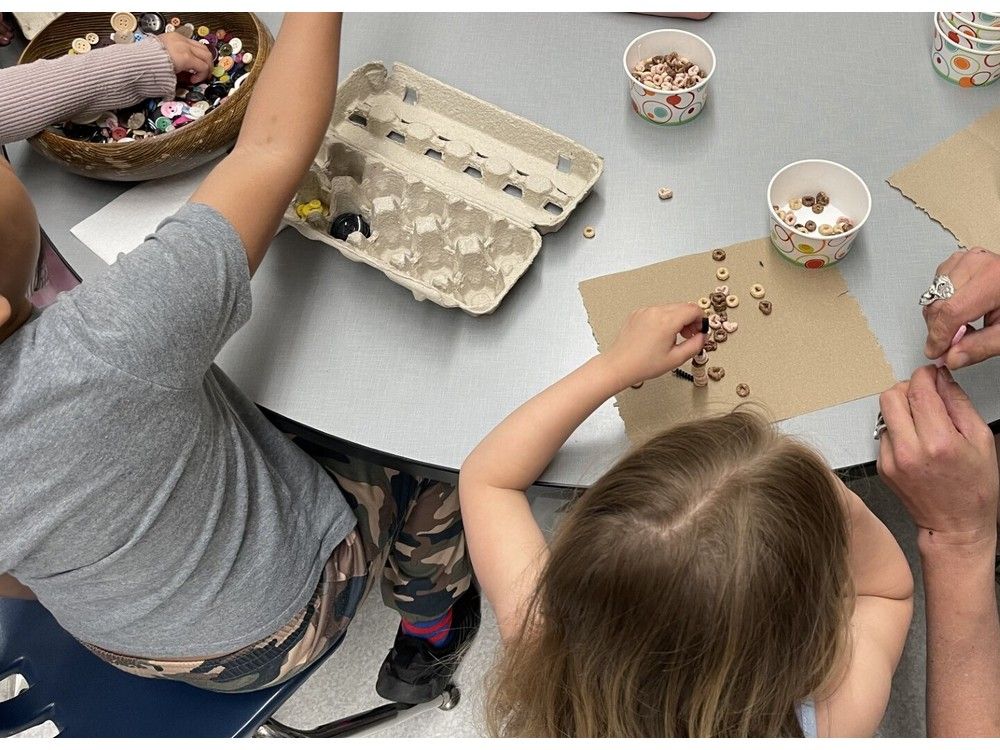  Preschoolers enjoy an arts and crafts activity at Kindergarten Connections, a program aimed at helping preschoolers transition to kindergarten.