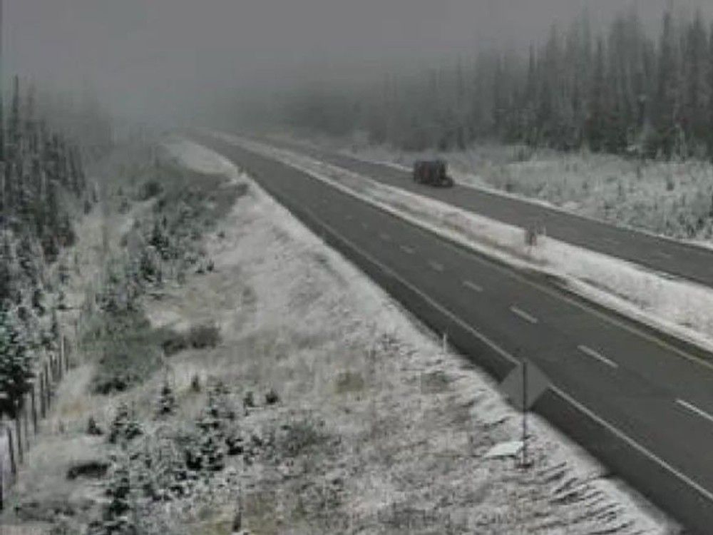 File photo: Snow accumulating on the Pennask Summit along Highway 97C west of Kelowna, B.C. File photo: Snow accumulating on the Pennask Summit along Highway 97C west of Kelowna, B.C.