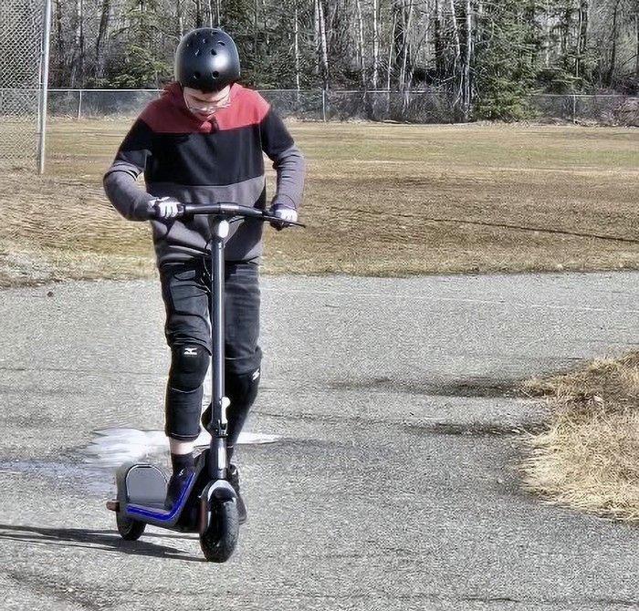 Dominic Juliette on his new scooter near his home in Fort St. James after sight-saving surgery. Credit Linda McInnes. UNDATED but recent as of Oct. 6, 2025 Dominic Juliette on his new scooter near his home in Fort St. James after sight-saving surgery. Credit Linda McInnes. UNDATED but recent as of Oct. 6, 2025