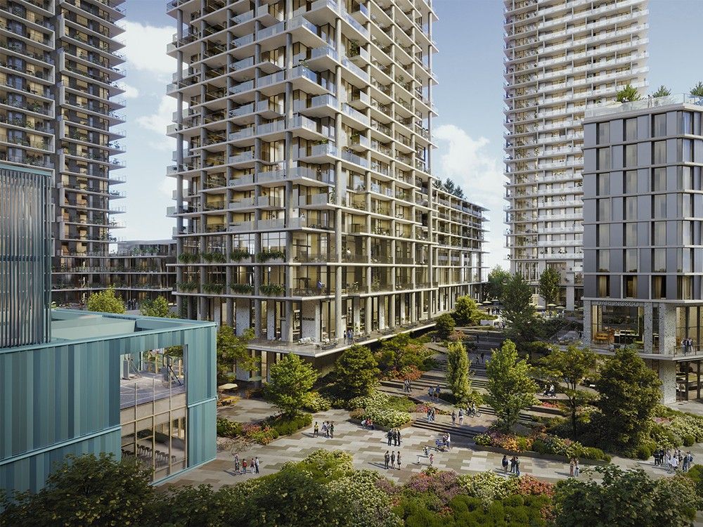 Rendering of Grosvenor's planned Brentwood rental buildings. Rendering of Grosvenor's planned Brentwood rental buildings.