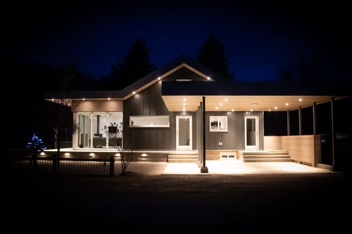 This 1,388-square-foot former summer cabin in Kaslo, B.C. underwent a renovation that preserved its footprint and gabled roofline while integrating low-maintenance, durable materials: steel cladding, wood-look metal and exposed concrete paired with high-performance insulation.  This 1,388-square-foot former summer cabin in Kaslo, B.C. underwent a renovation that preserved its footprint and gabled roofline while integrating low-maintenance, durable materials: steel cladding, wood-look metal and exposed concrete paired with high-performance insulation.
