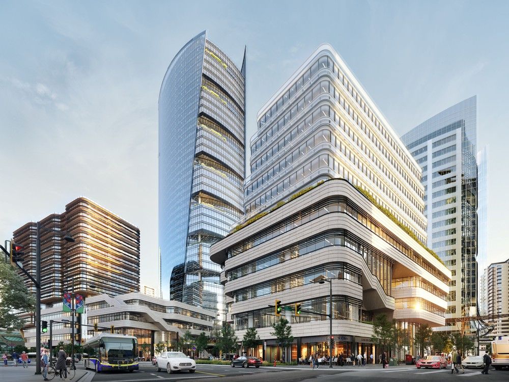  Handout rendering of Centre Block development, which will house the medical centre for SFU (Simon Fraser University), and be located on the corner of 102A Avenue and University Drive.