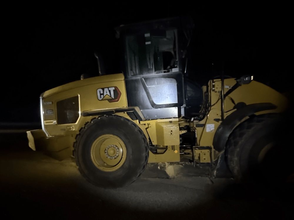 An RCMP photo of a front-end loader used in an attempted ATM heist in West Kelowna. An RCMP photo of a front-end loader used in an attempted ATM heist in West Kelowna.