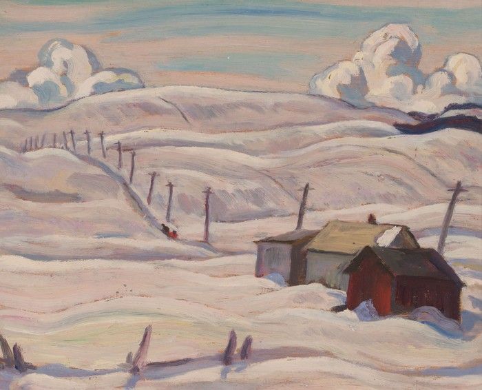 A. Y. Jackson painting Rolling Hills, Winter, Near St. Simon, Rimouski. The painting is part of the Lillian Mayland McKimm collection, which will go up for sale in as Heffel auction for sale Nov. 19, 2025 in Toronto. A. Y. Jackson painting Rolling Hills, Winter, Near St. Simon, Rimouski. The painting is part of the Lillian Mayland McKimm collection, which will go up for sale in as Heffel auction for sale Nov. 19, 2025 in Toronto.