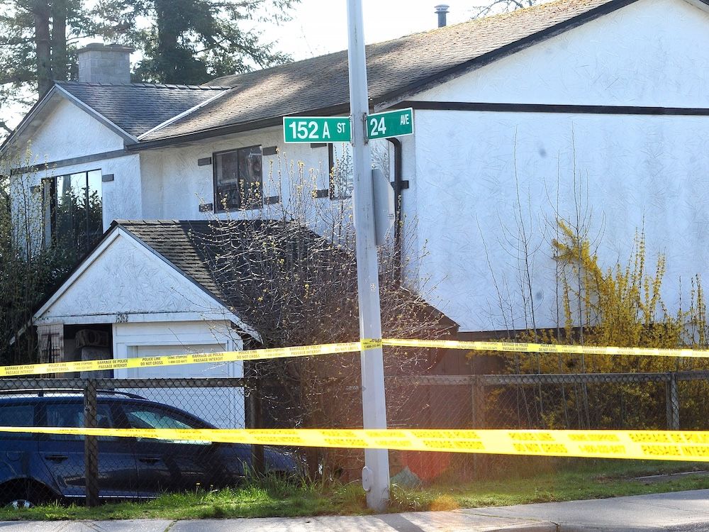 RCMP attend the scene at 15262 24 Ave after David Goldstein was gunned down by Bryce Dallas Campbell in 2022. RCMP attend the scene at 15262 24 Ave after David Goldstein was gunned down by Bryce Dallas Campbell in 2022.