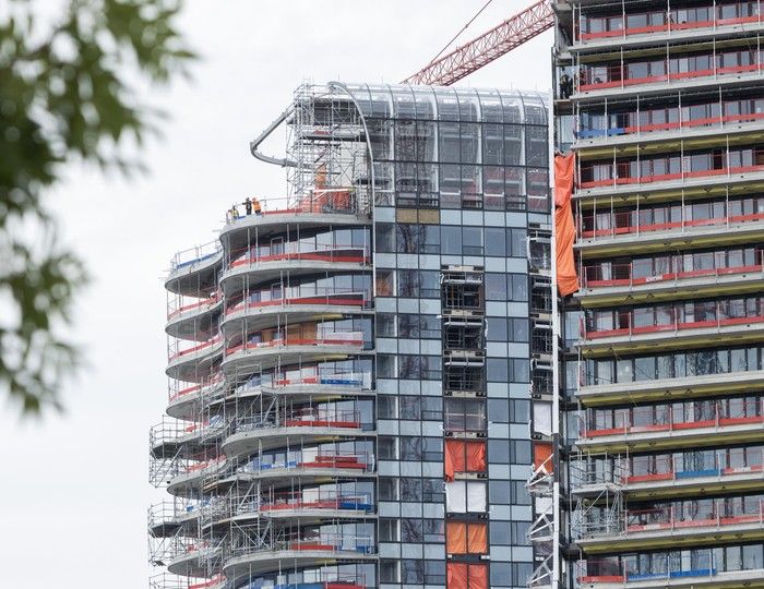 Condos under construction near Cambie and West 41st Ave. in Vancouver Condos under construction near Cambie and West 41st Ave. in Vancouver