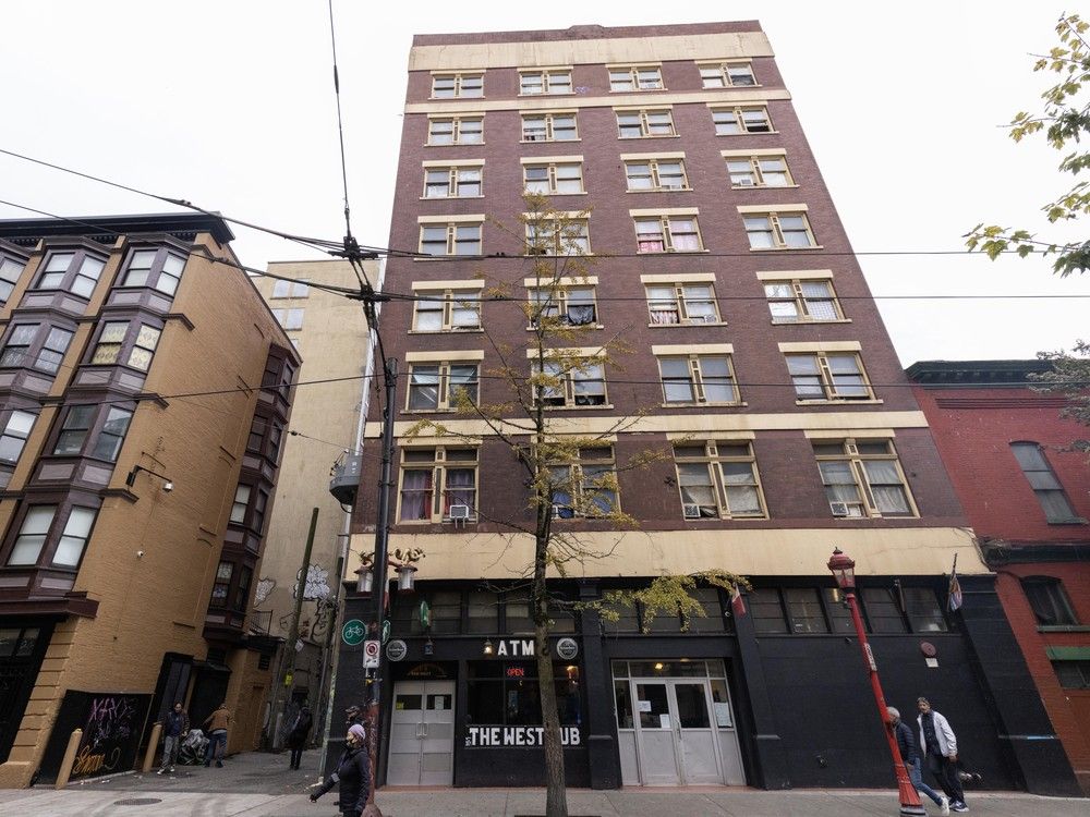 three arrests were made and the seizure of $336,000 in toxic drugs from a downtown eastside at west hotel in vancouver, bc, october 22, 2025.