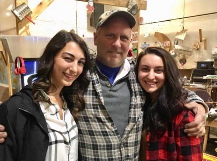 Rodney Wells and stepdaughters Holly and Sarah Bellia. Rodney Wells and stepdaughters Holly and Sarah Bellia.