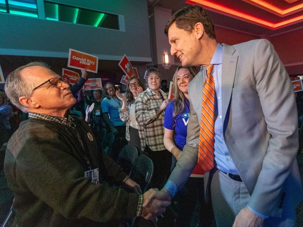 Premier David Eby at the B.C. NDP Convention at the Victoria Conference Centre Nov. 15. Premier David Eby at the B.C. NDP Convention at the Victoria Conference Centre Nov. 15.