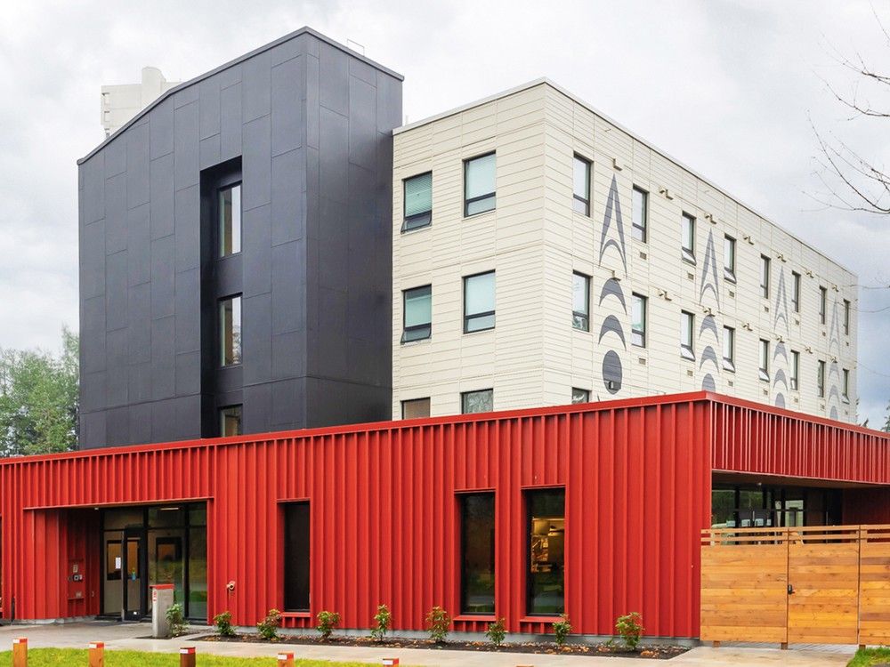 Photo shows Capilano Modular Housing, built by an Indigenous and female-led company in North Vancouver called NUQO Modular.