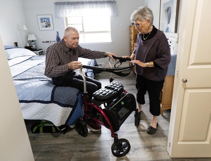 brian gillespie with his wife, beverly miller, at their home in coquitlam.