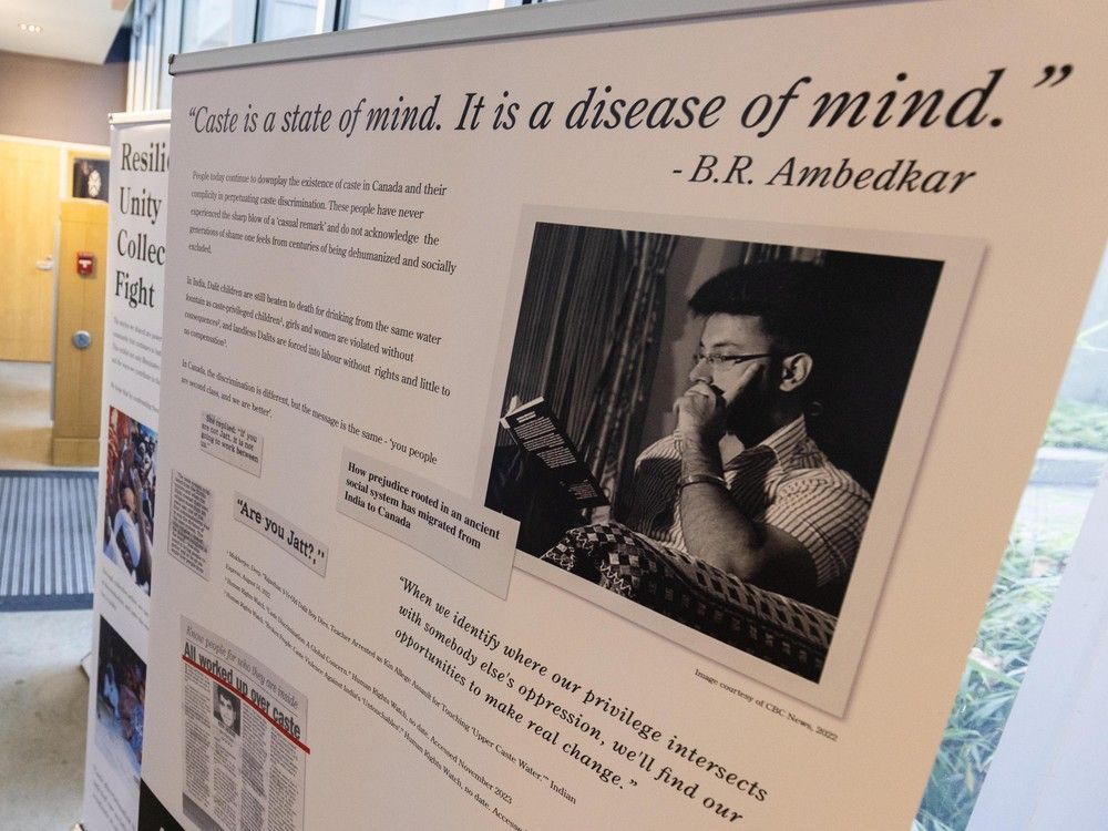  A panel at the Overcaste exhibit at UBC.