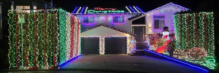 The Bench Family Christmas Lights display in Abbotsford. The Bench Family Christmas Lights display in Abbotsford.