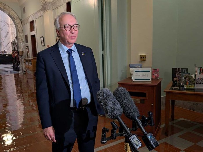 John Rustad officially submitted his resignation as the leader of the B.C. Conservative party to caucus this morning, a day after over half the party's MLAs and the party board voted to remove him and install South Surrey-White Rock MLA Trevor Halford as interim leader.