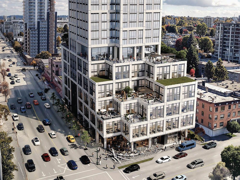 The City of Vancouver has received an application for a major mixed-use development near the iconic corner as part of the Broadway plan.