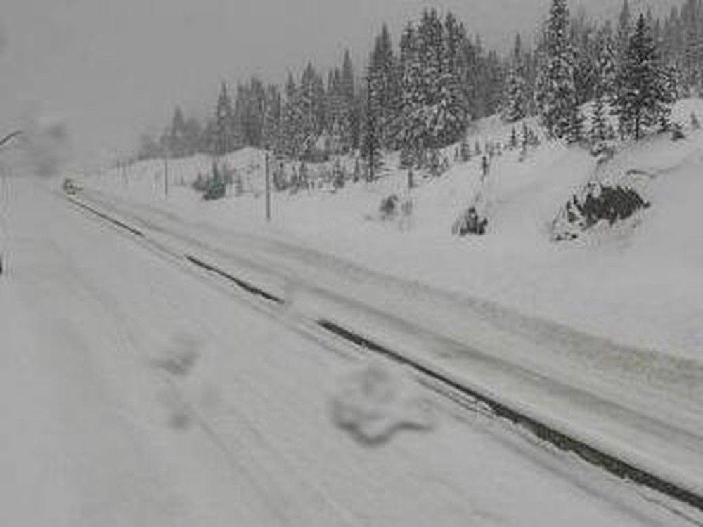 Heavy snow is expected on the Coquihalla Highway on Monday and Tuesday.