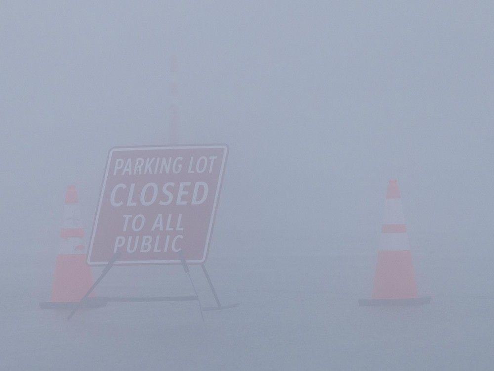 Heavy cloud cover on a snowless Mount Seymour in North Vancouver on Dec. 15.