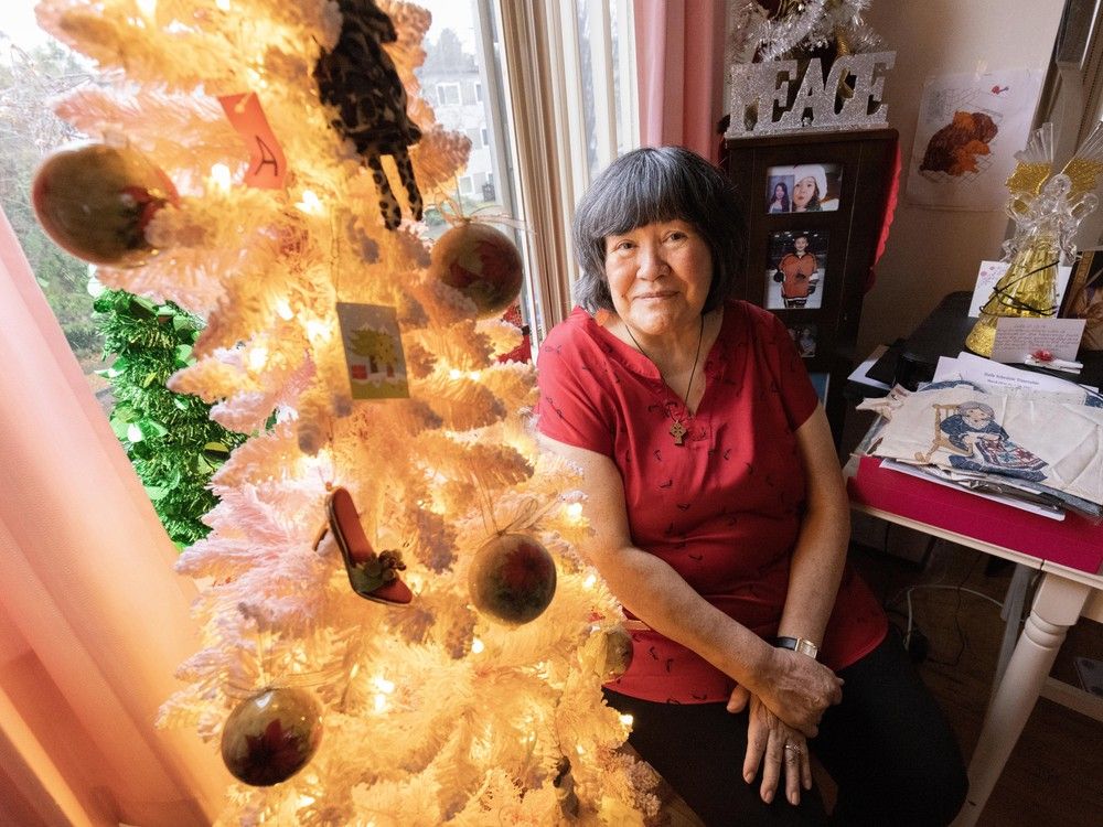 Frances Carlick said she may overdo it because of the way the nuns dominated Christmas decorating and everything else in her childhood.