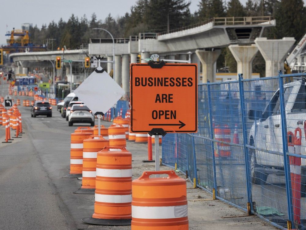 'Barely holding on': Businesses struggling during construction of Surrey-Langley SkyTrain
